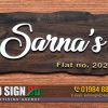 Wooden Door Nameplate