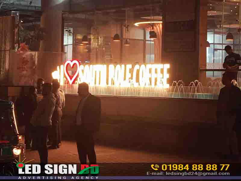 Lighting Acrylic 3D Letters Name Plate for Natun Bazar – Premium LED & Neon Sign Solutions