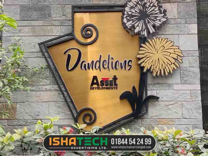 Acrylic house name plate