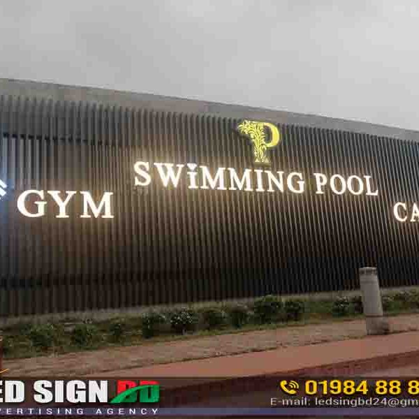 LED Name Sign Boards for Swimming Pool