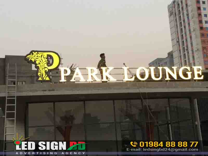LED Name Signboard for Par Lounge