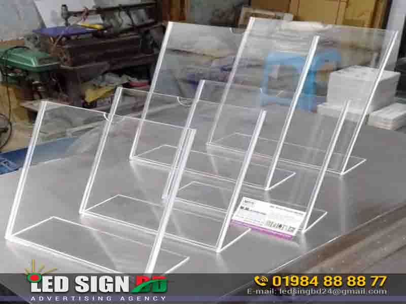 Acrylic Table Top Menu