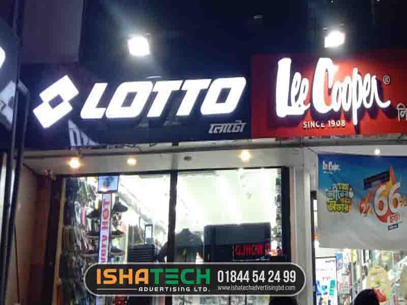 3D Frontlight LED SIGN BOARD Shop for Khilgaon