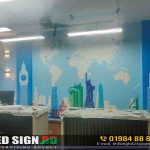 Frosted Glass Sticker for Tour Travel and Visa Consultancy Firm