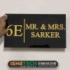 custom-designed acrylic house name plate