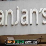 3D White Acrylic Logo for fashion brand