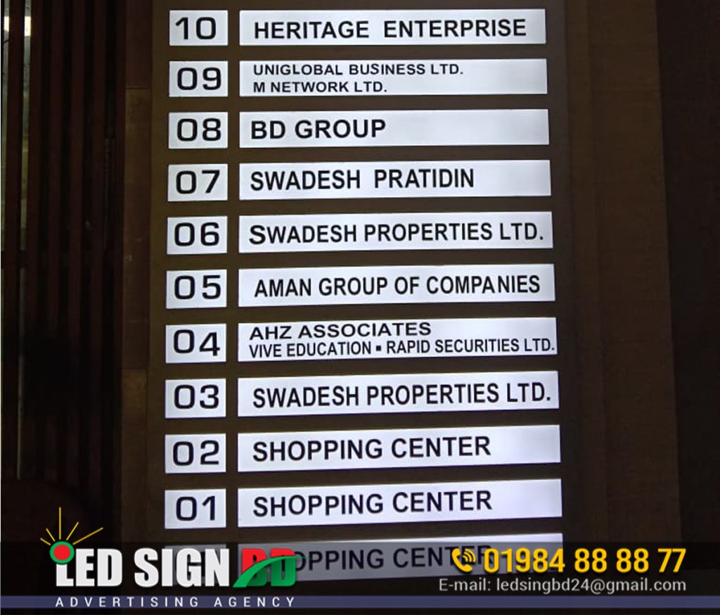 Floor directional signage