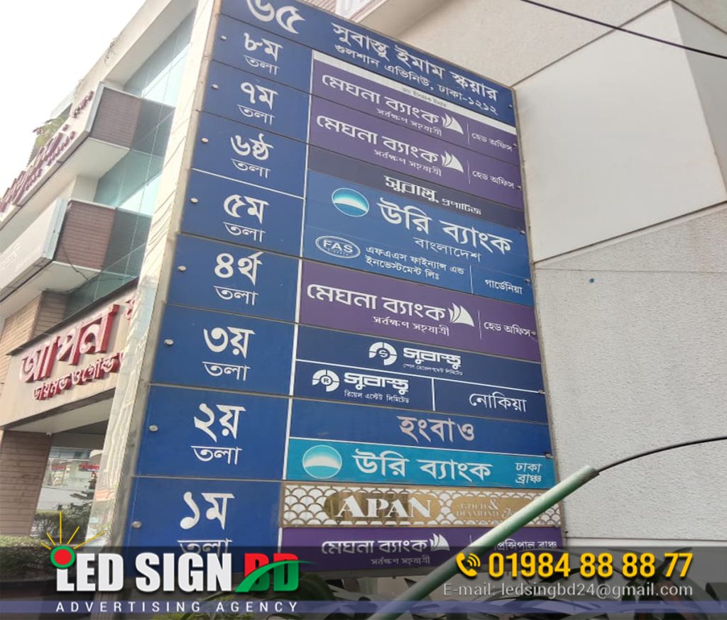 Floor directional signage