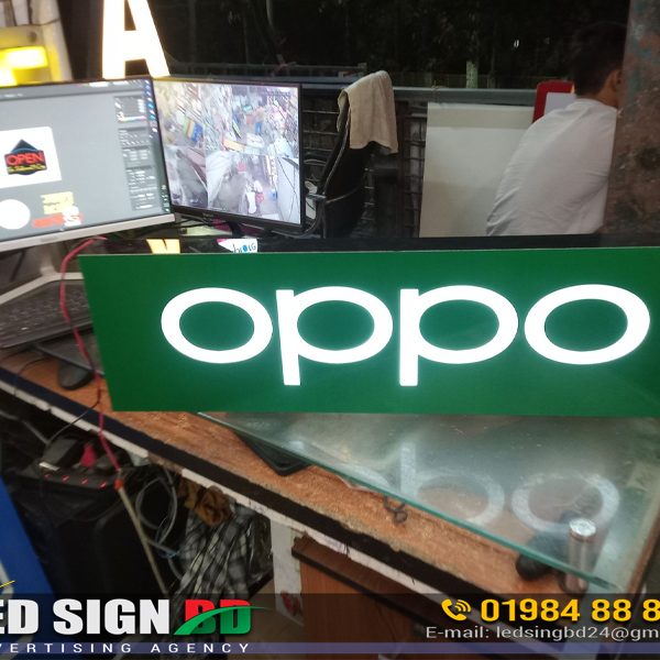 LED Logo for Oppo Mobile Showroom