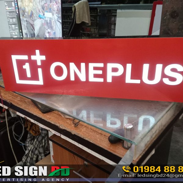 LED Logo for oneplus Mobile Showroom