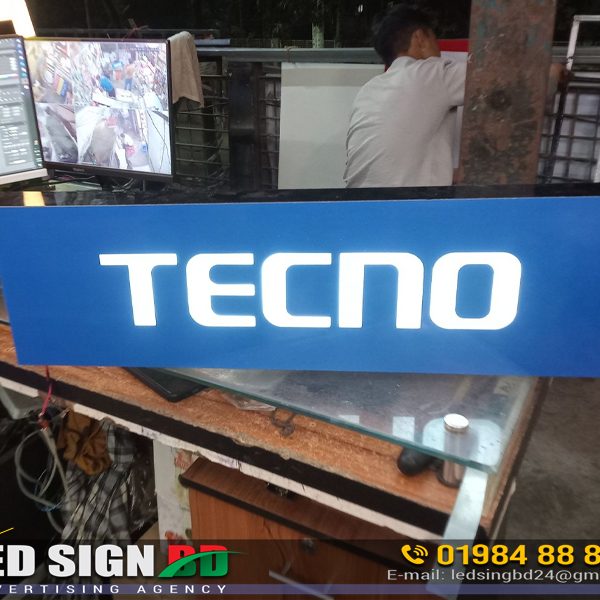 LED Logo for tecno Mobile Showroom